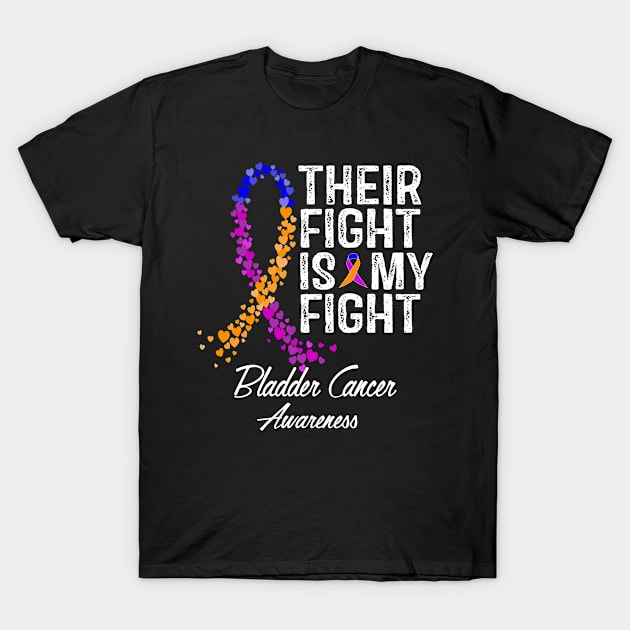 Bladder Cancer Awareness Their Fight Is My Fight T-Shirt by RW